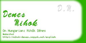 denes mihok business card