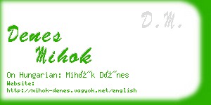 denes mihok business card